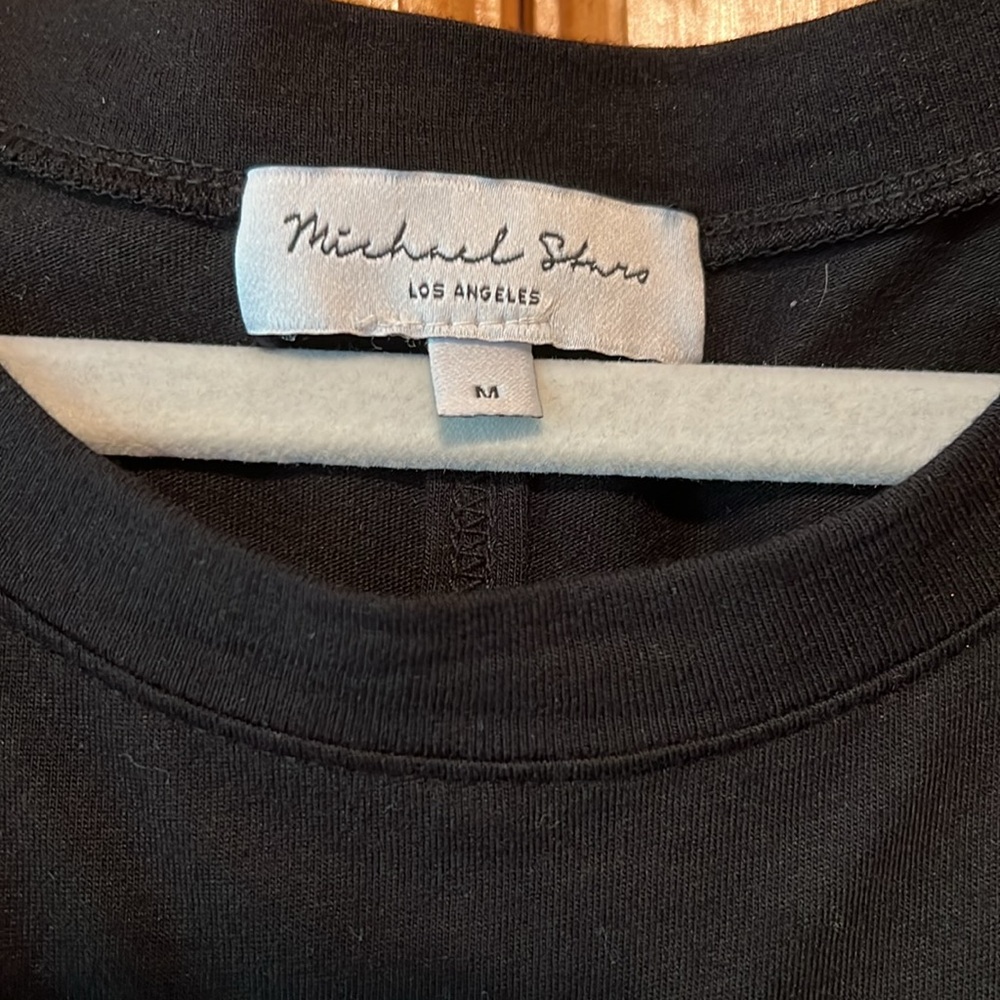 Michael Stars Black Solange Tie Waist Column Dress M - Picture 6 of 9